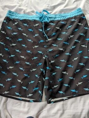 Laguna Men's Swim Shorts. Size Large. 8" Inseam. Drawstring Closure.